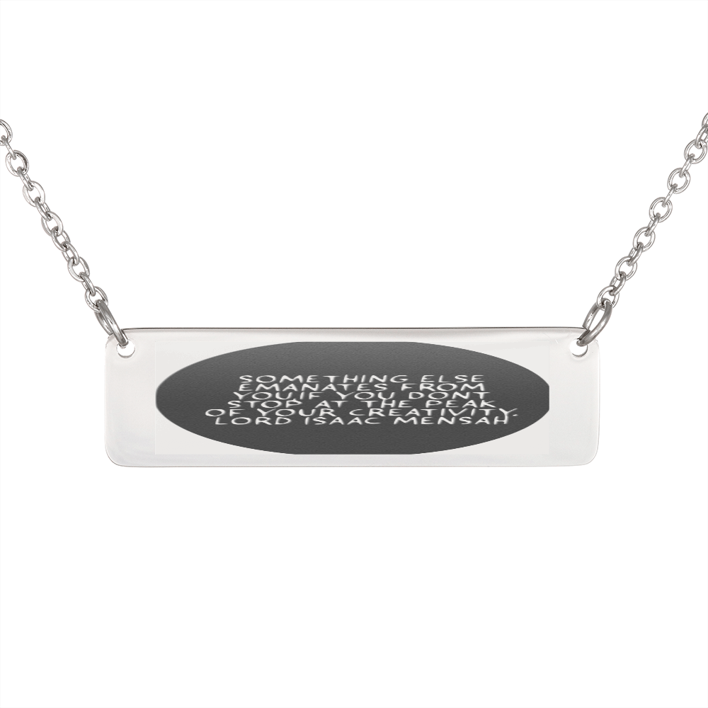 IKE MENS Quote Horizontal Bar Necklace