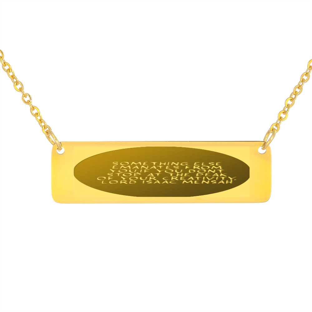 IKE MENS Quote Horizontal Bar Necklace