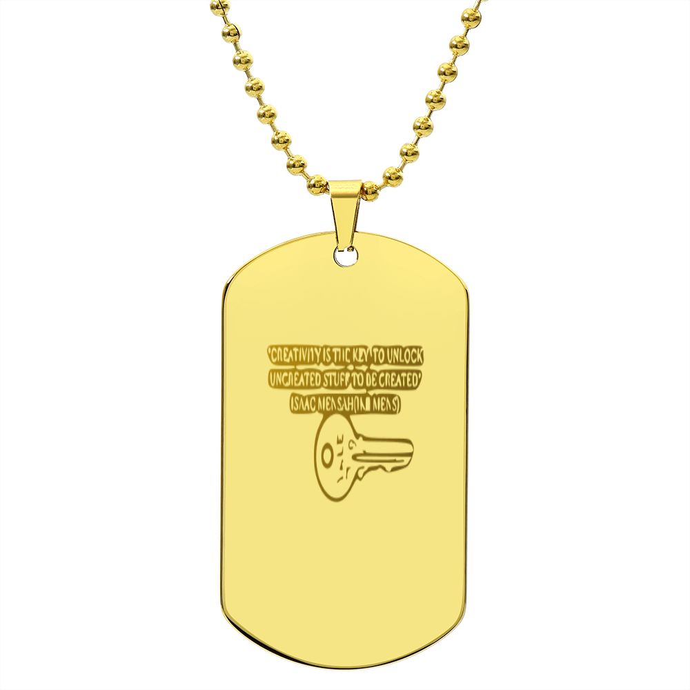 PROVERBS ENGRAVED DOG TAG NECKLACE