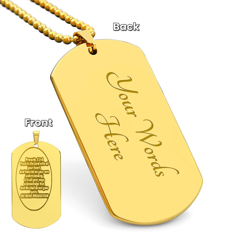 PROVERBS DOG TAG NECKLACE