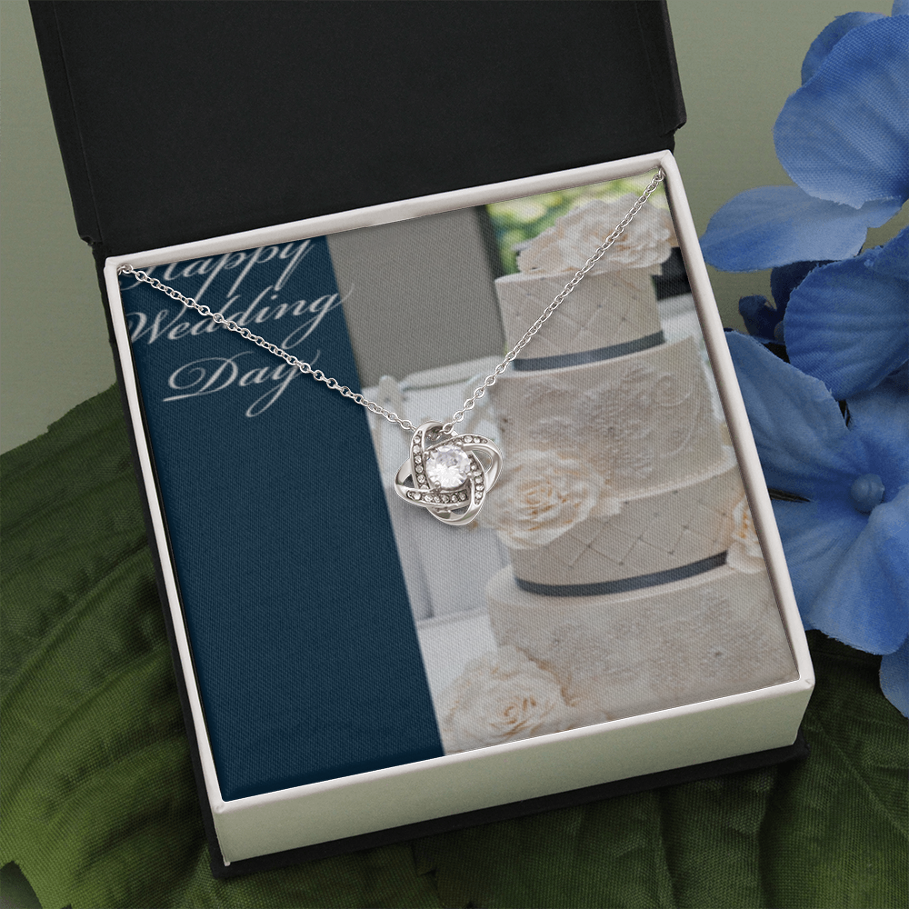 Happy Wedding Day Love Knot Necklace