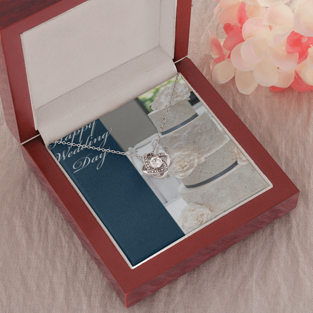 Happy Wedding Day Love Knot Necklace