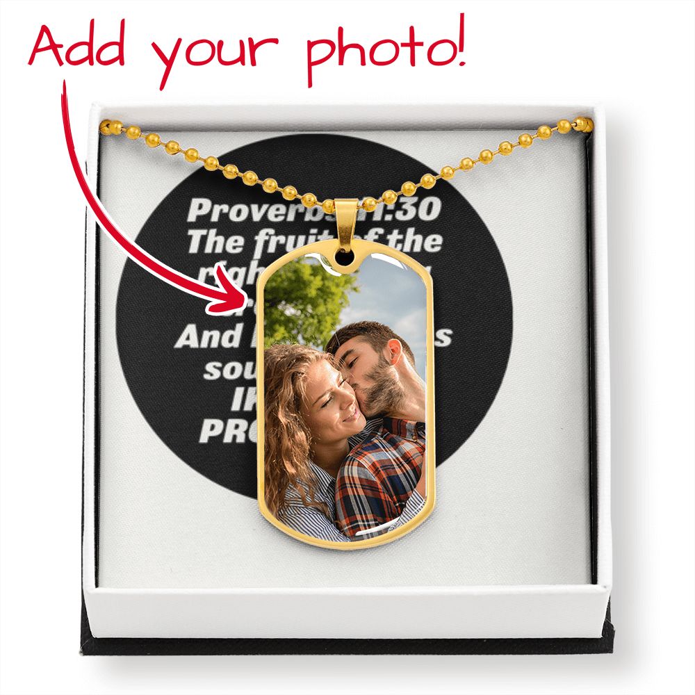 Proverbs Military Necklace