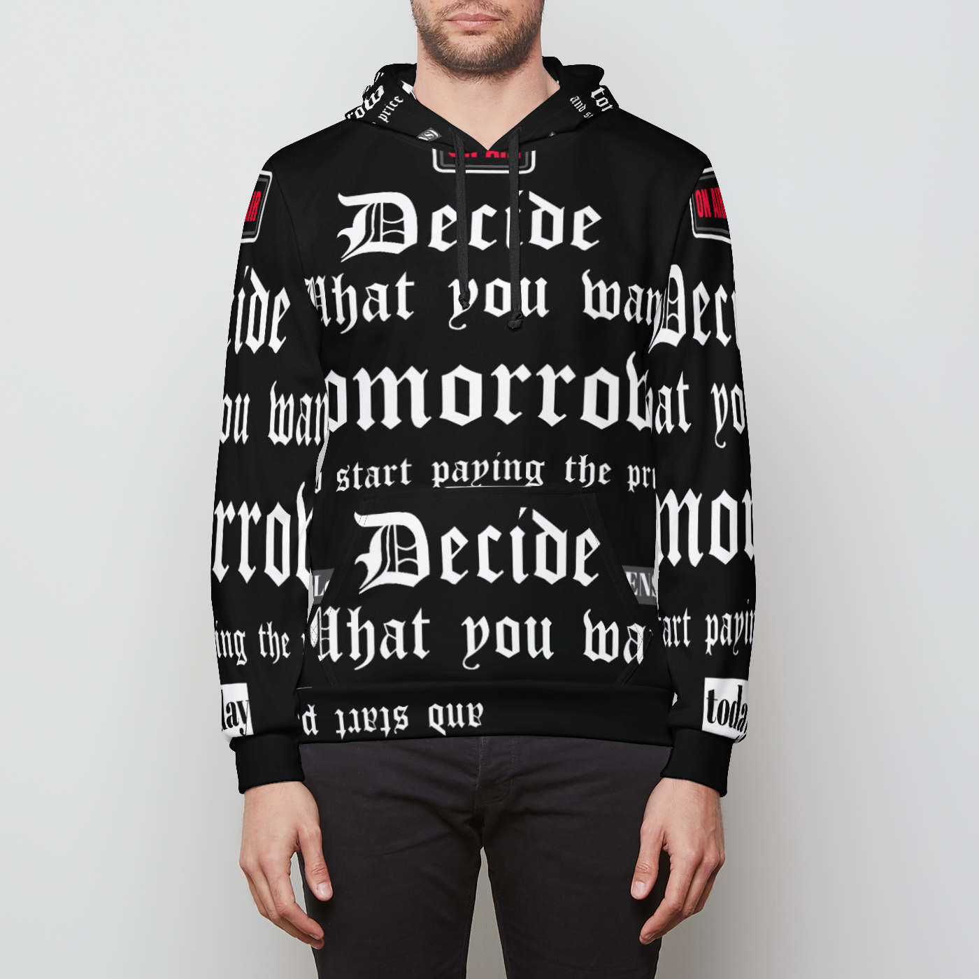 IKE MENS Quote t Unisex Pullover Hoodie