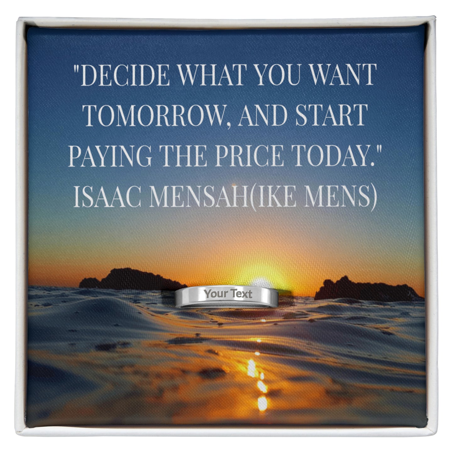 IKE MENS Quote Engraved Women's Ring