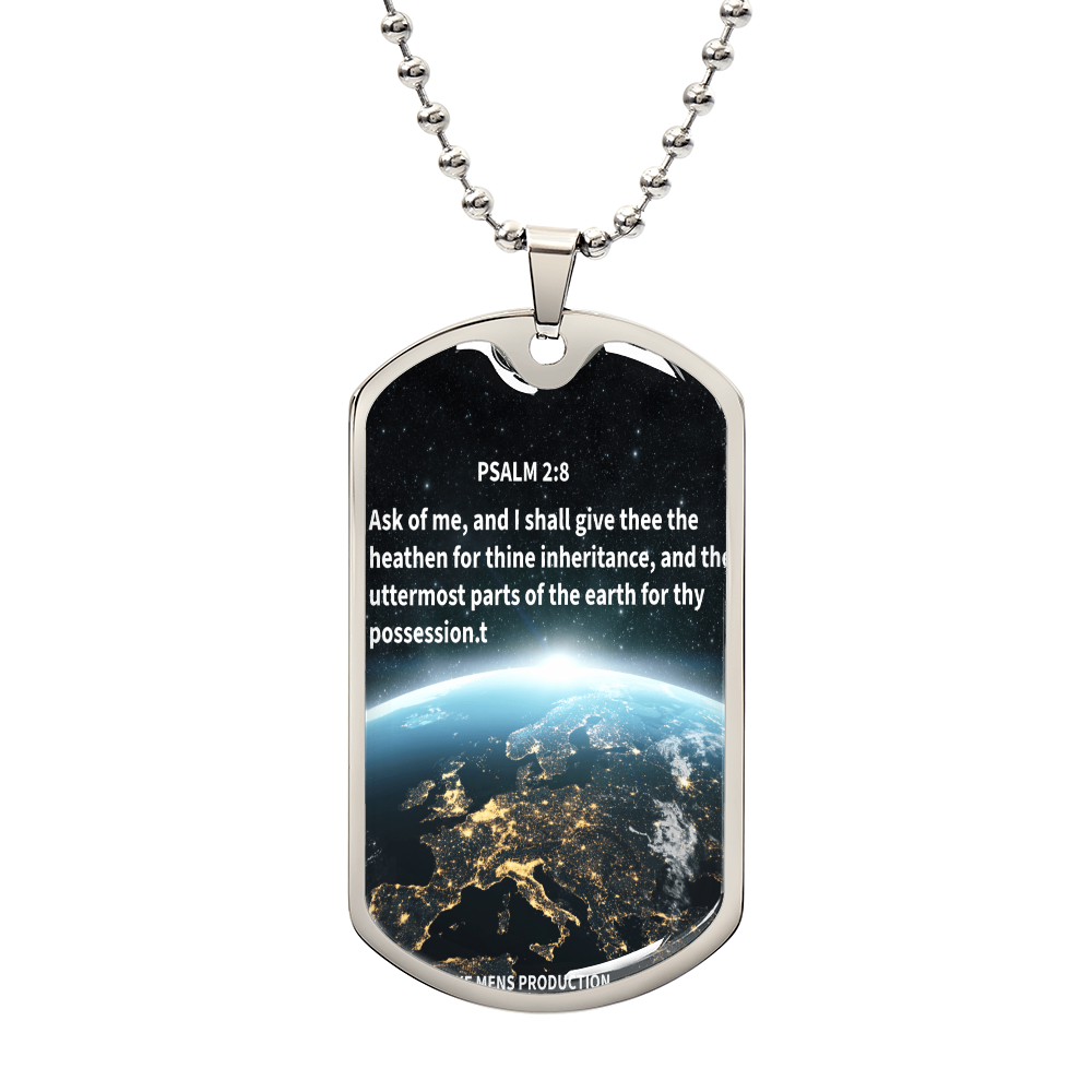 PSALM 2:8 MILITARY CHAIN