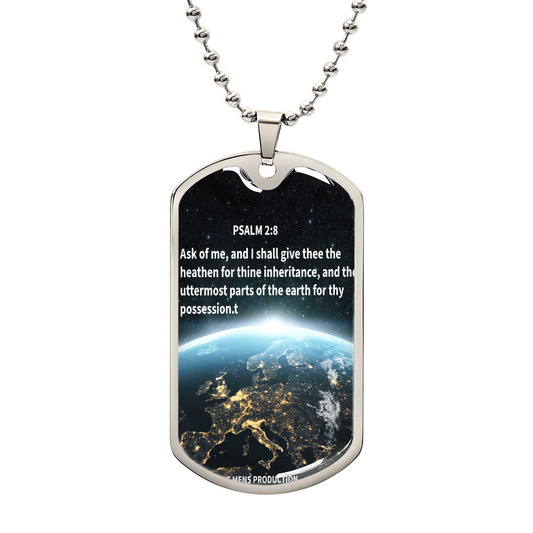 PSALM 2:8 MILITARY CHAIN
