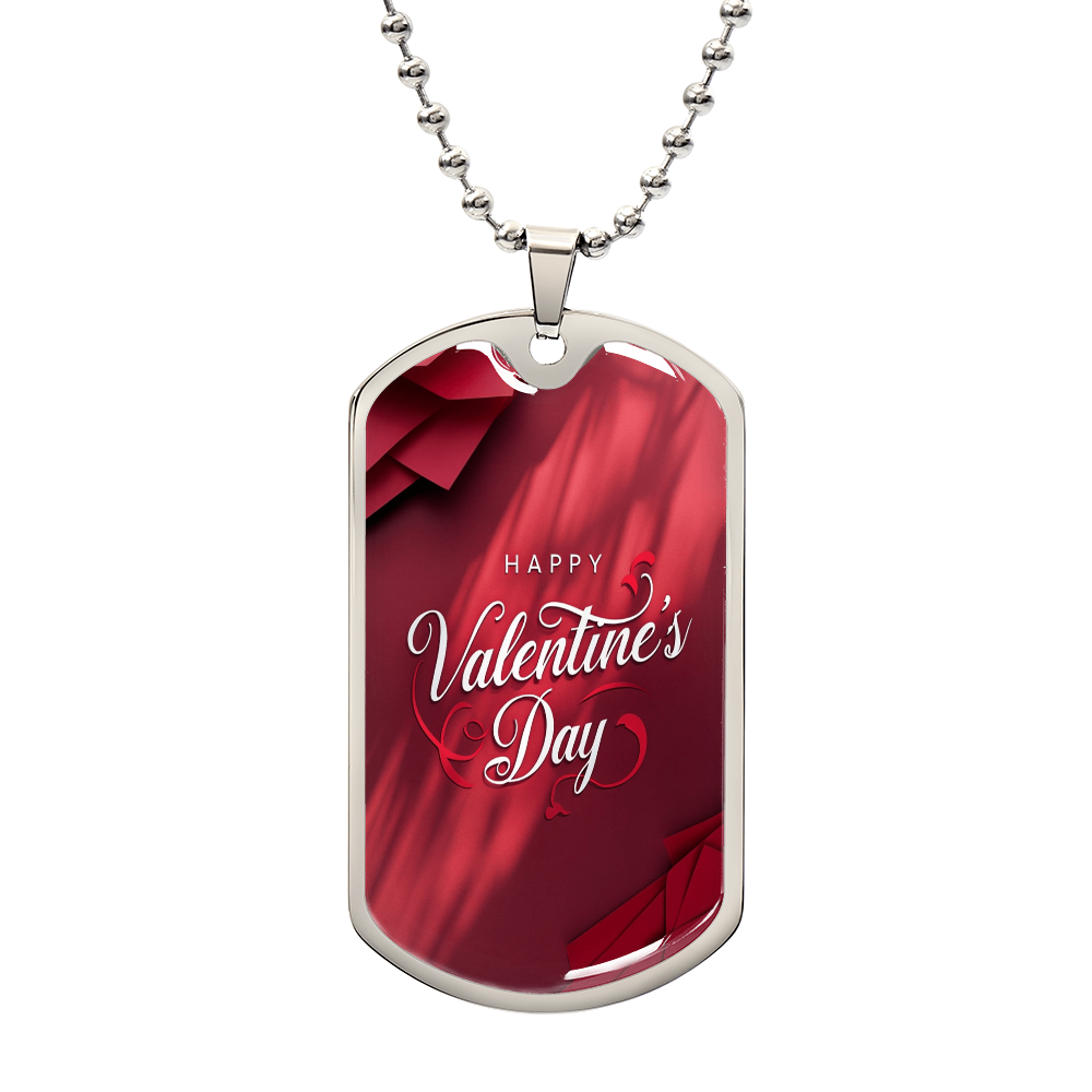 HAPPY VALENTINE'S DAY MILITARY CHAIN