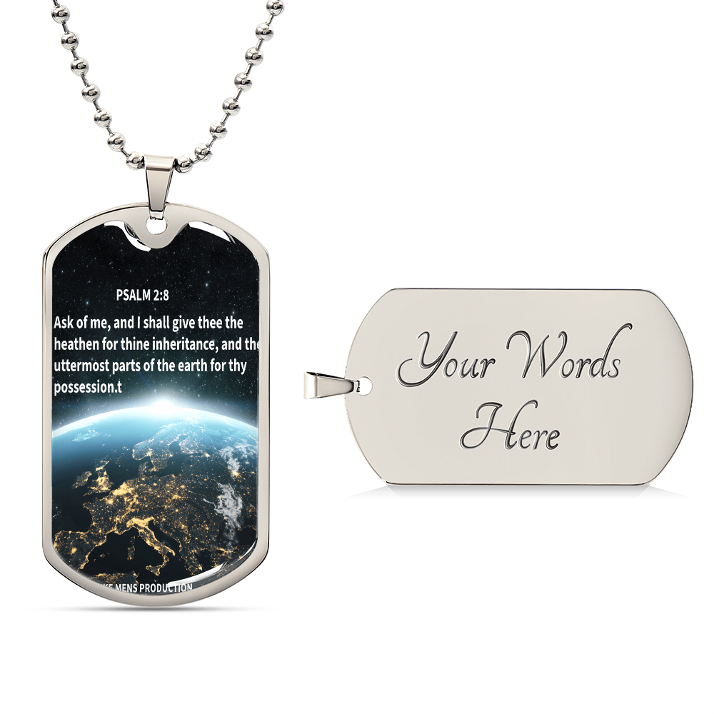 PSALM 2:8 MILITARY CHAIN