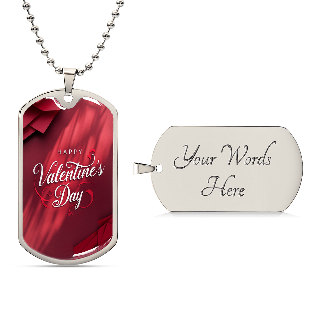 HAPPY VALENTINE'S DAY MILITARY CHAIN
