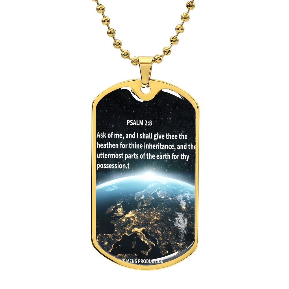 PSALM 2:8 MILITARY CHAIN