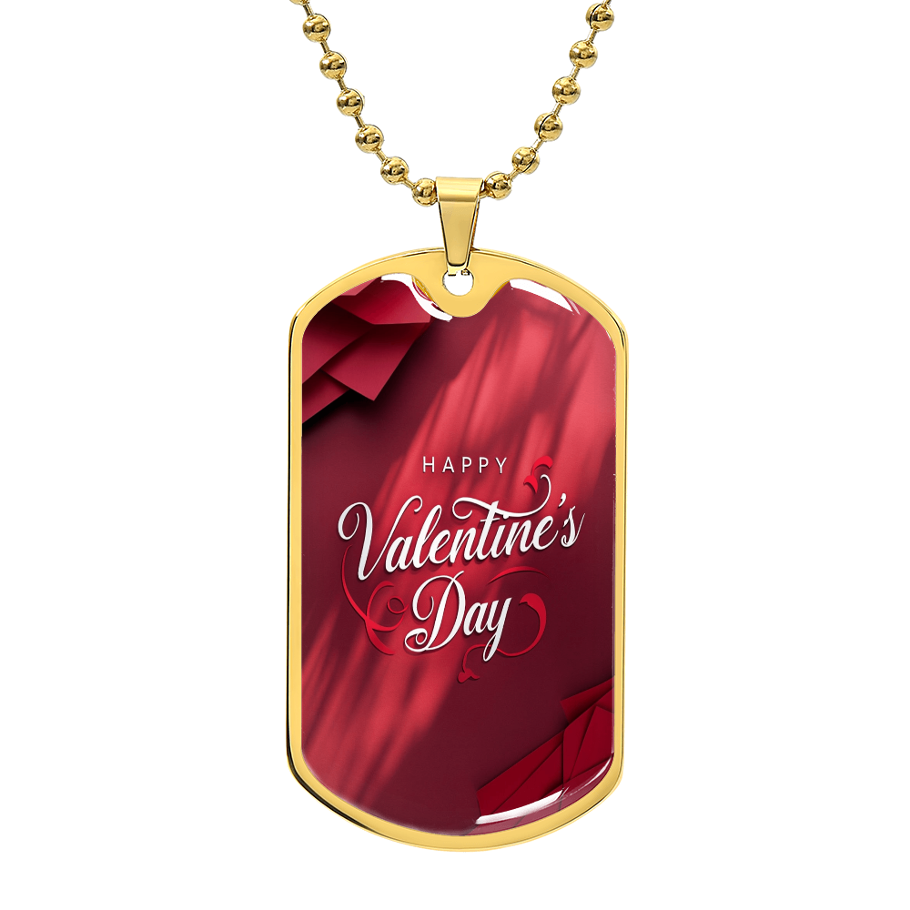 HAPPY VALENTINE'S DAY MILITARY CHAIN