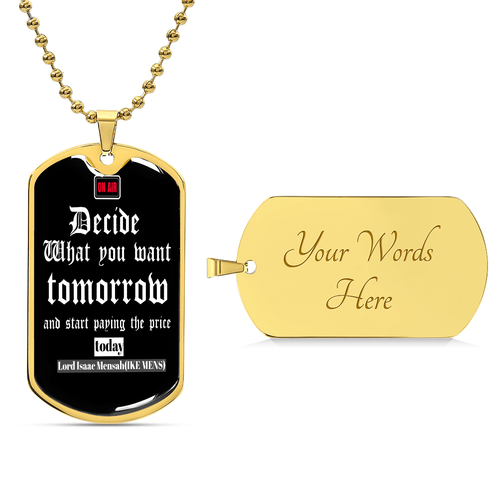 IKE MENS QUOTE MILITARY CHAIN