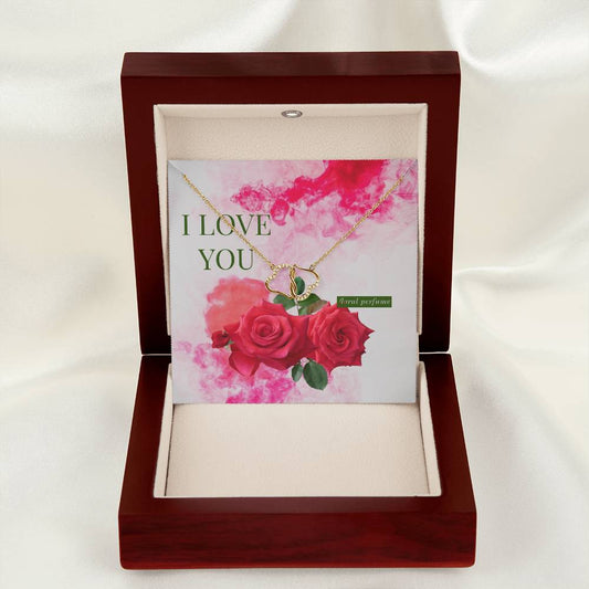 I LOVE YOU  Everlasting Love necklace