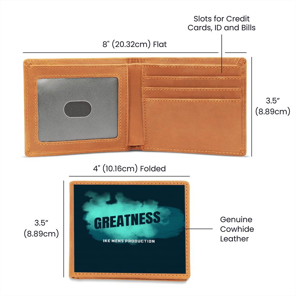 GREATNESS GRAPHIC LEATHER WALLET