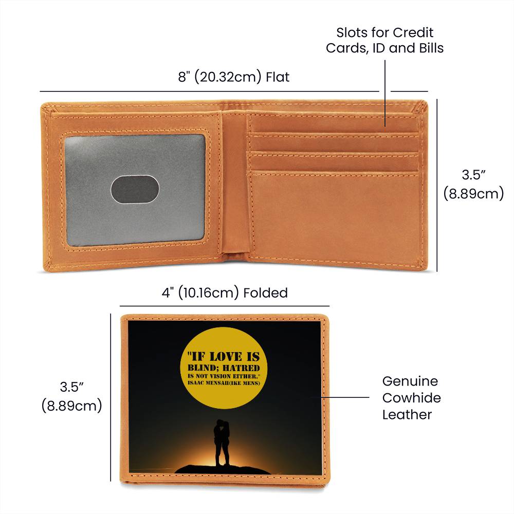 IKE MENS QUOTE GRAPHIC LEATHER WALLET