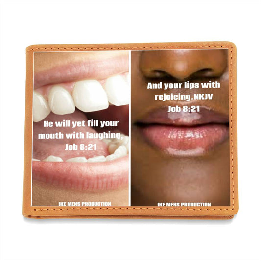 IKE MENS SCRIPTURE COLLAGE  GRAPHIC LEATHER WALLET
