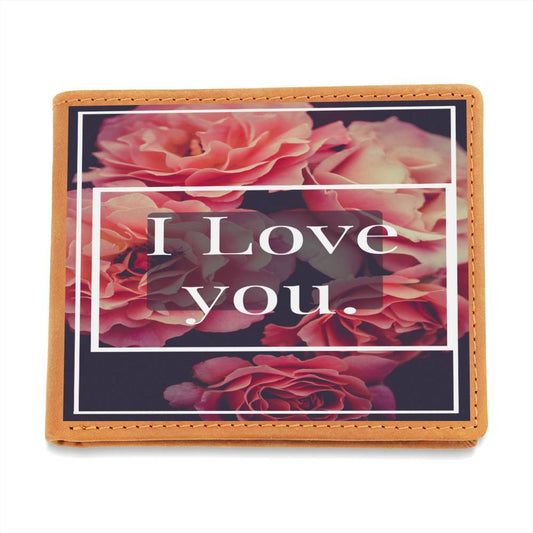 I LOVE YOU GRAPHIC LEATHER WALLET