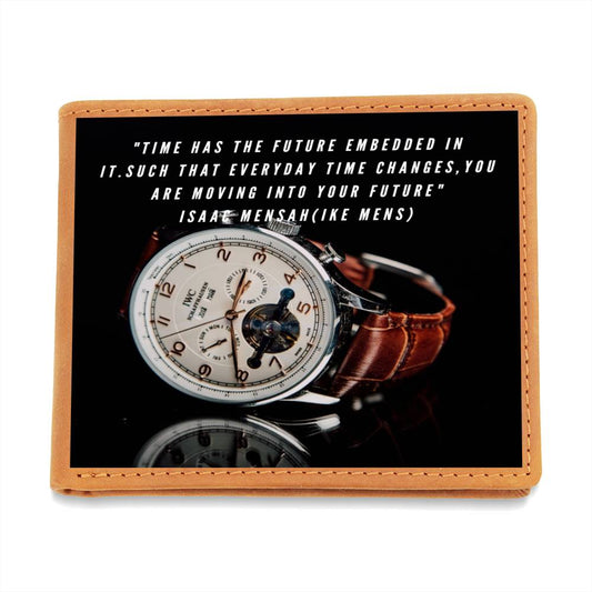 IKE MENS QUOTE GRAPHIC LEATHER WALLET
