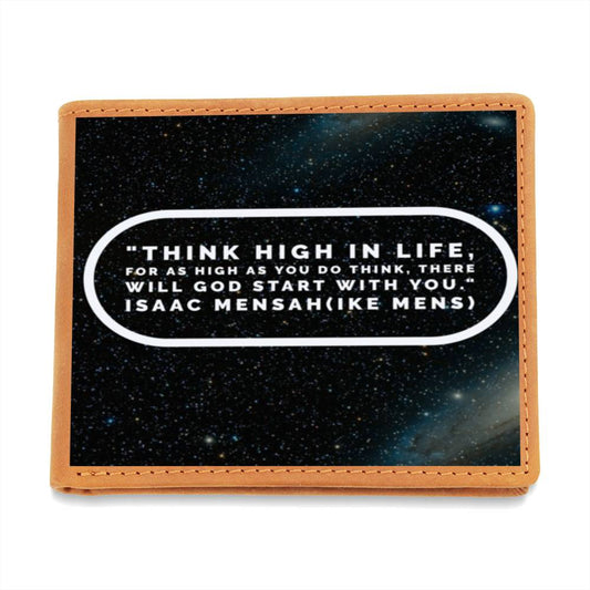 IKE MENS QUOTE GRAPHIC LEATHER WALLET