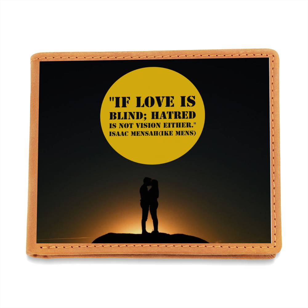 IKE MENS QUOTE GRAPHIC LEATHER WALLET