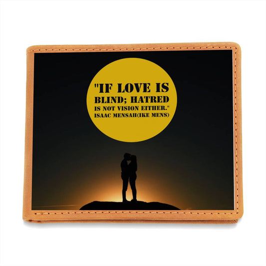 IKE MENS QUOTE GRAPHIC LEATHER WALLET
