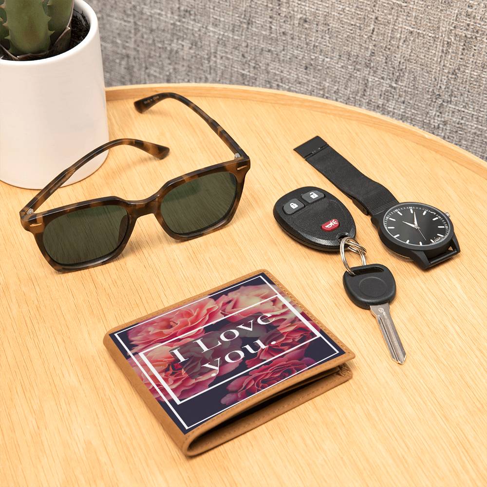 I LOVE YOU GRAPHIC LEATHER WALLET