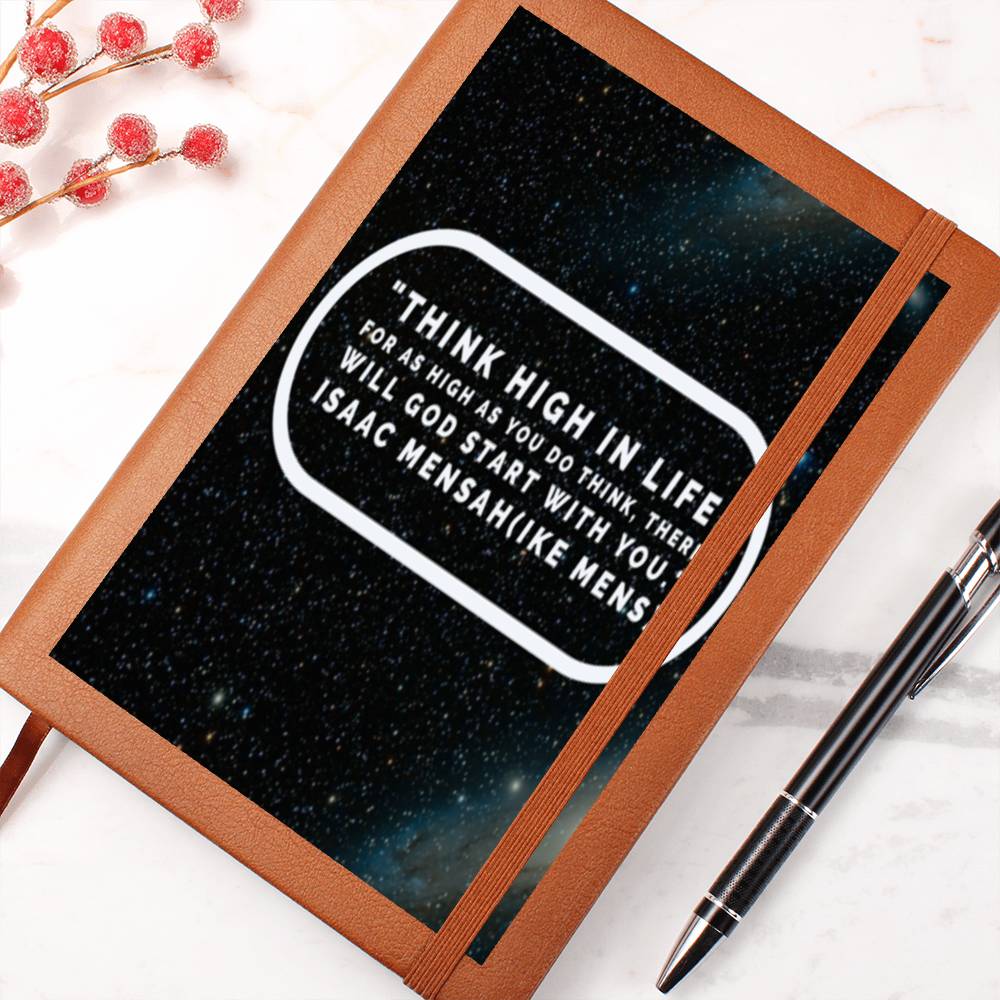 IKE MENS QUOTE GRAPHIC  LEATHER JOURNAL