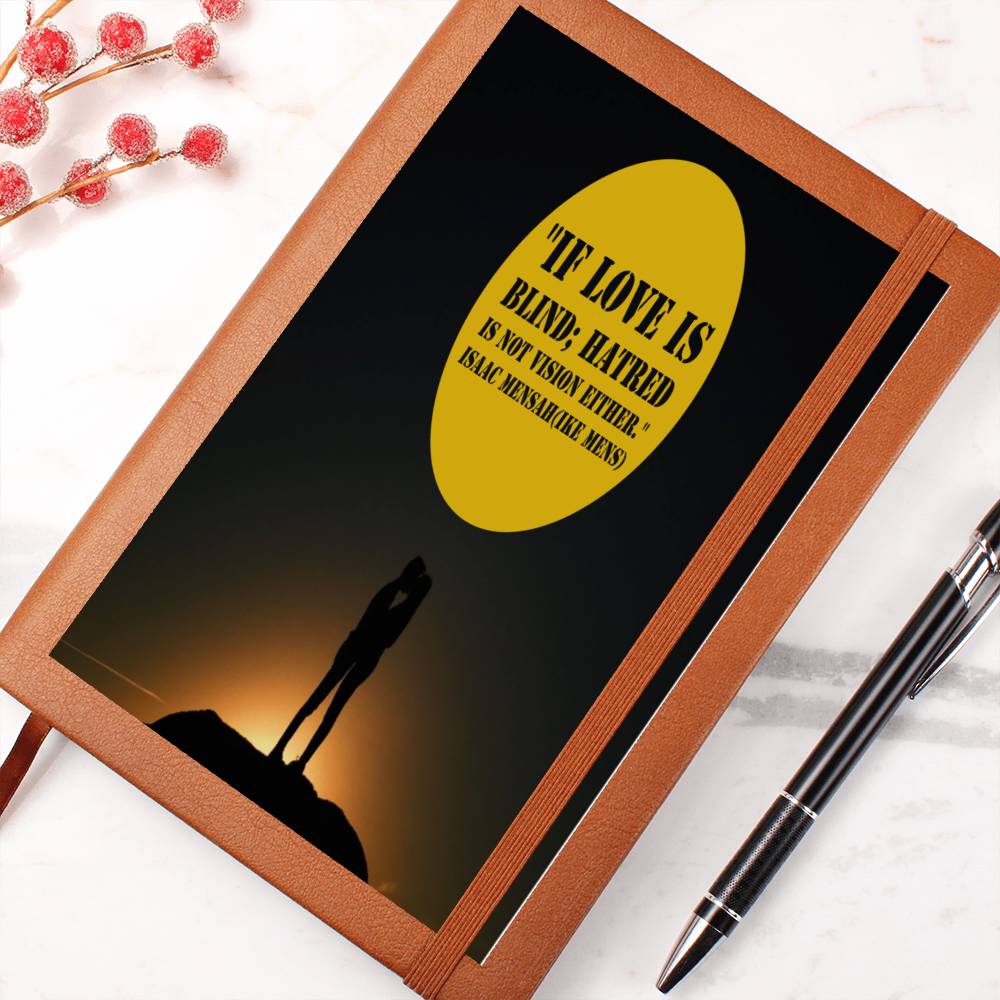 IKE MENS QUOTE GRAPHIC  LEATHER JOURNAL