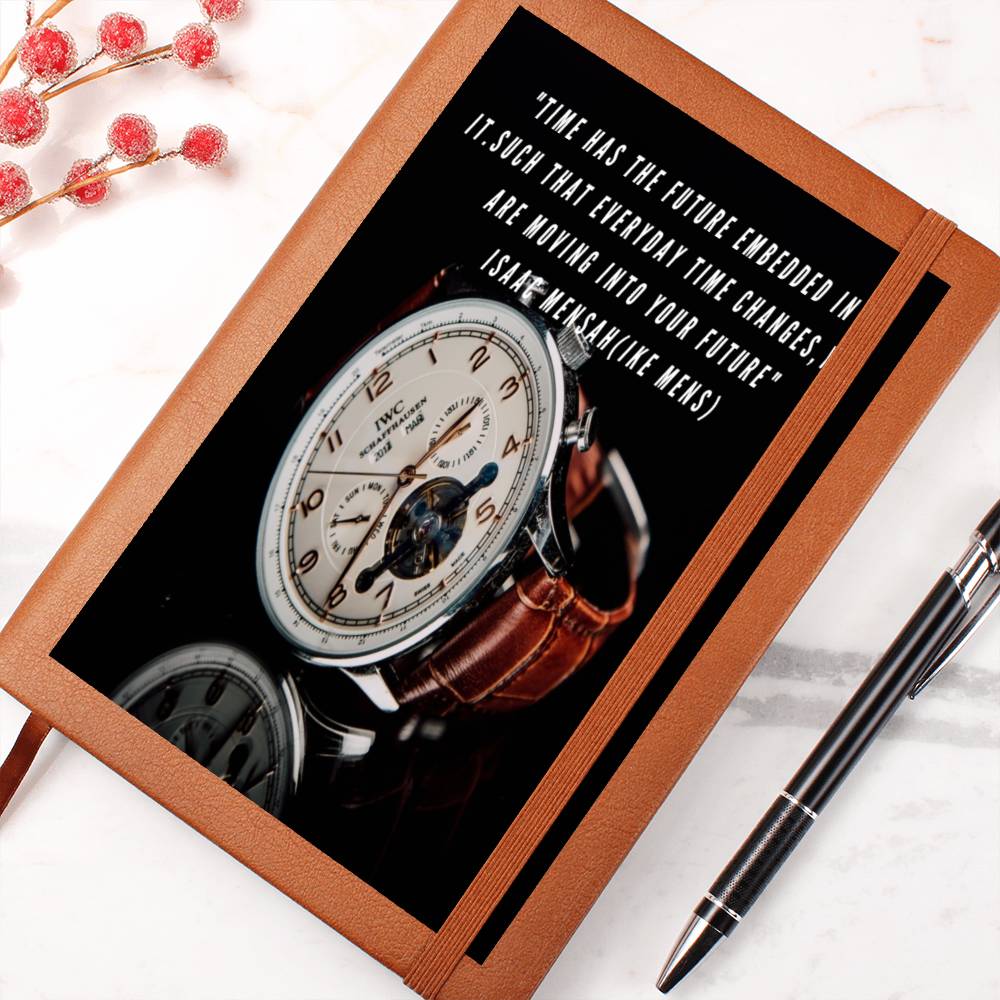 IKE MENS QUOTE GRAPHIC LEATHER JOURNAL
