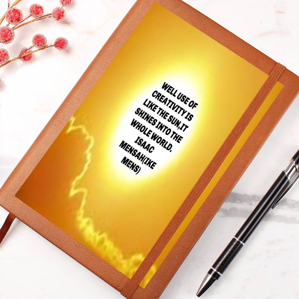 IKE MENS QUOTE GRAPHIC LEATHER JOURNAL