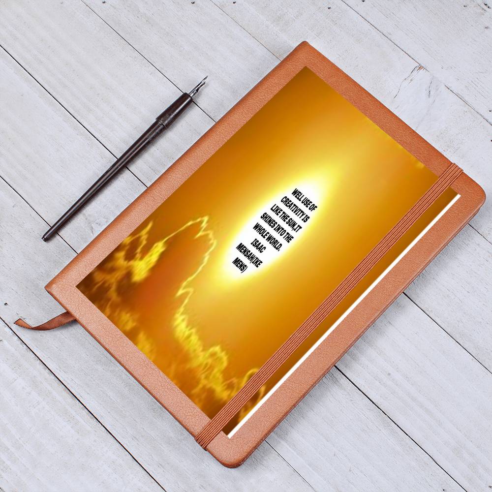 IKE MENS QUOTE GRAPHIC LEATHER  JOURNAL
