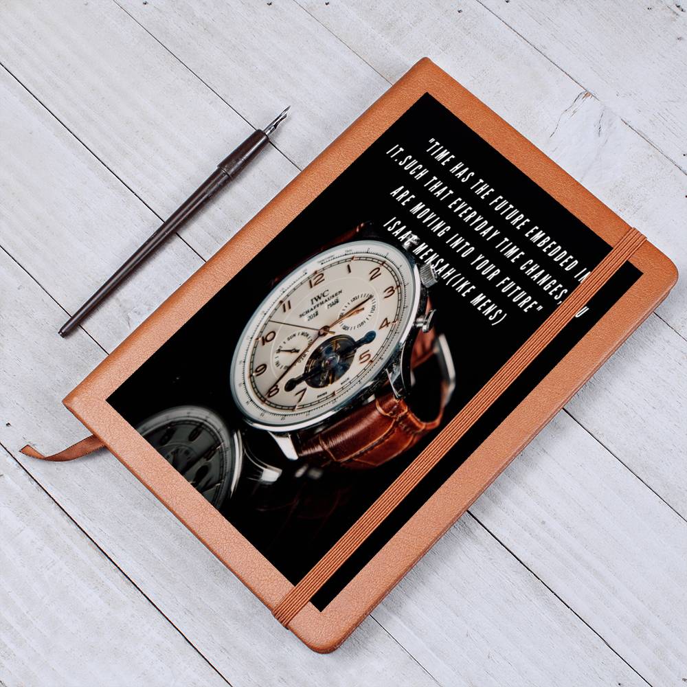 IKE MENS QUOTE GRAPHIC LEATHER JOURNAL