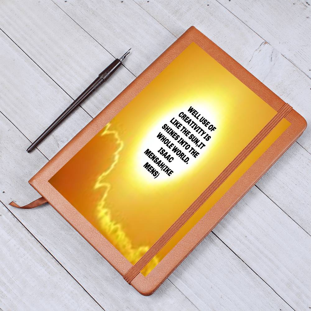 IKE MENS QUOTE GRAPHIC LEATHER JOURNAL