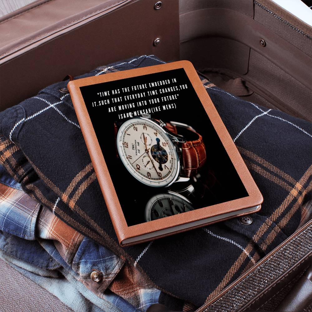 IKE MENS QUOTE GRAPHIC LEATHER JOURNAL
