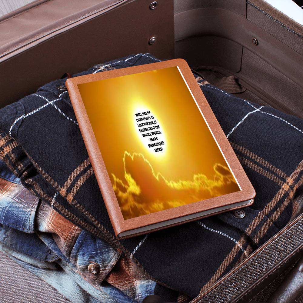 IKE MENS QUOTE GRAPHIC LEATHER  JOURNAL