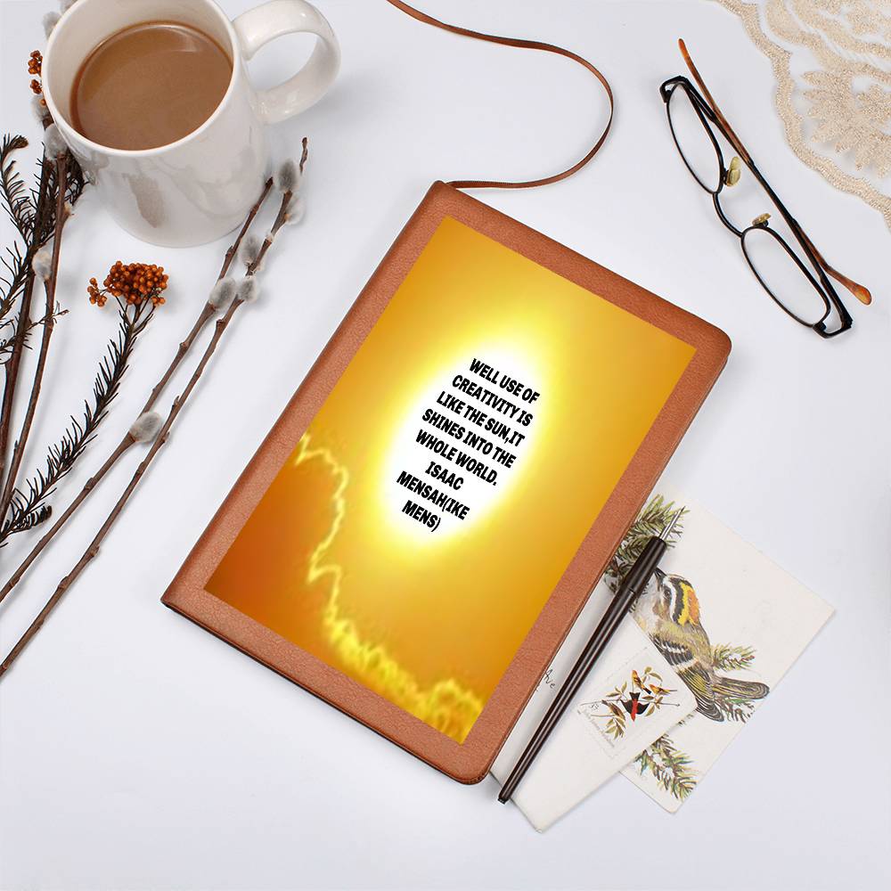IKE MENS QUOTE GRAPHIC LEATHER JOURNAL