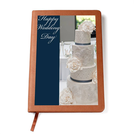 Happy Wedding Day Graphic Leather Journal