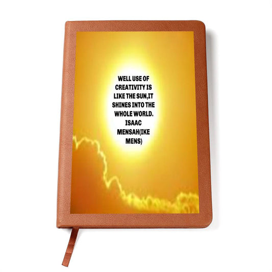 IKE MENS QUOTE GRAPHIC LEATHER JOURNAL