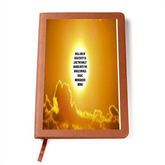 IKE MENS QUOTE GRAPHIC LEATHER  JOURNAL