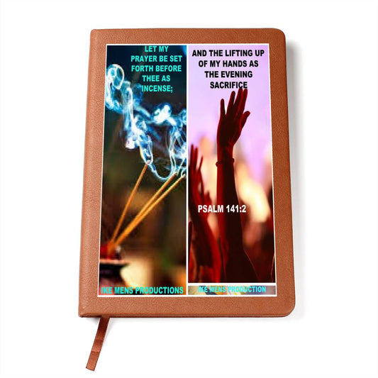 IKE MENS SCRIPTURE COLLAGE  GRAPHIC LEATHER   JOURNAL