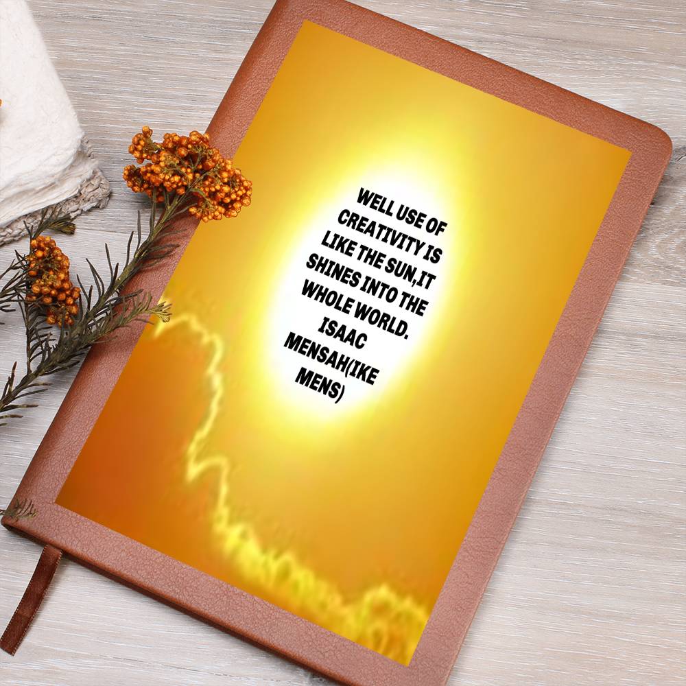 IKE MENS QUOTE GRAPHIC LEATHER JOURNAL