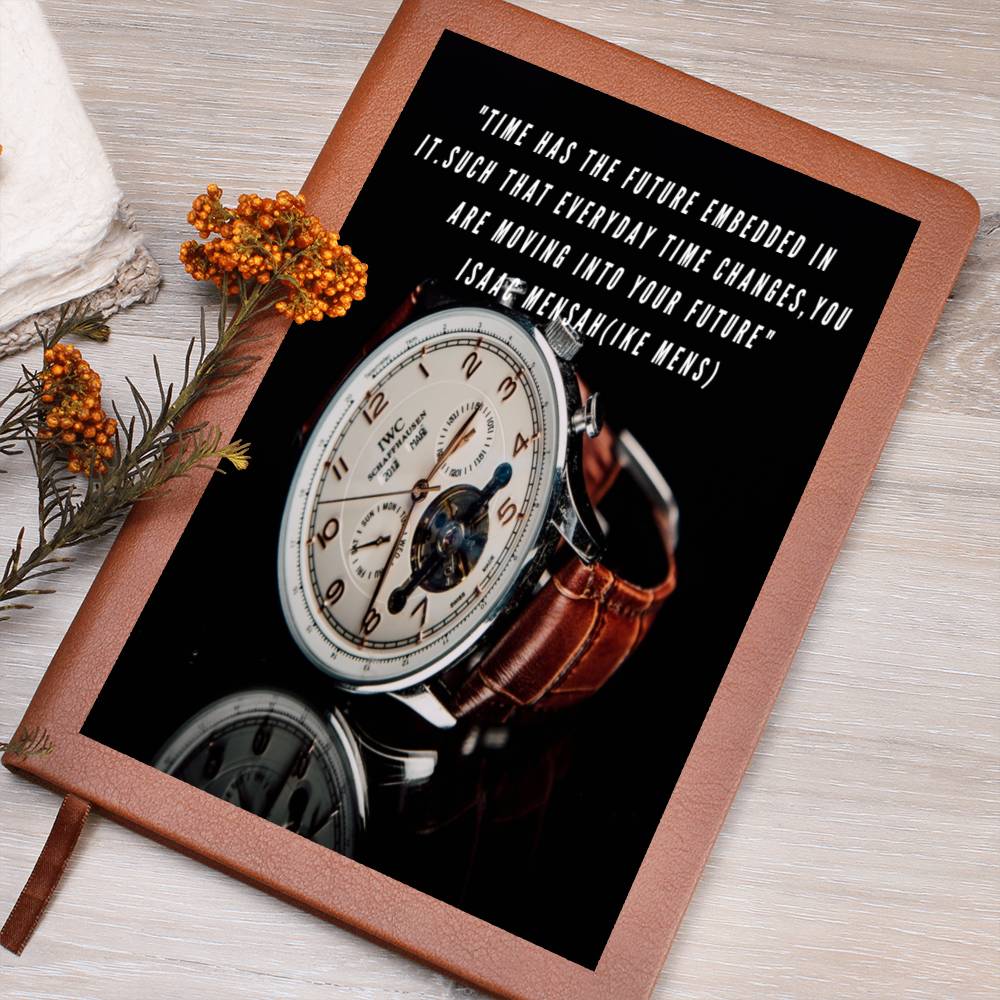 IKE MENS QUOTE GRAPHIC LEATHER JOURNAL