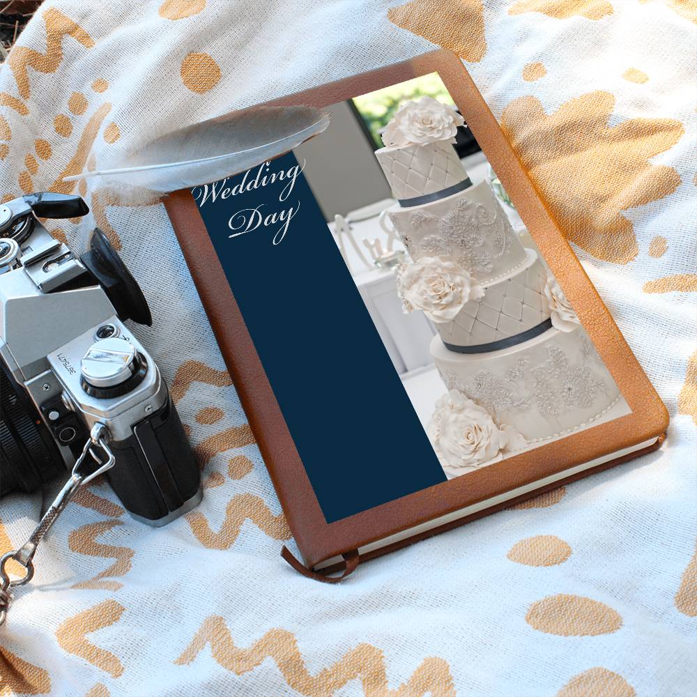 Happy Wedding Day Graphic Leather Journal