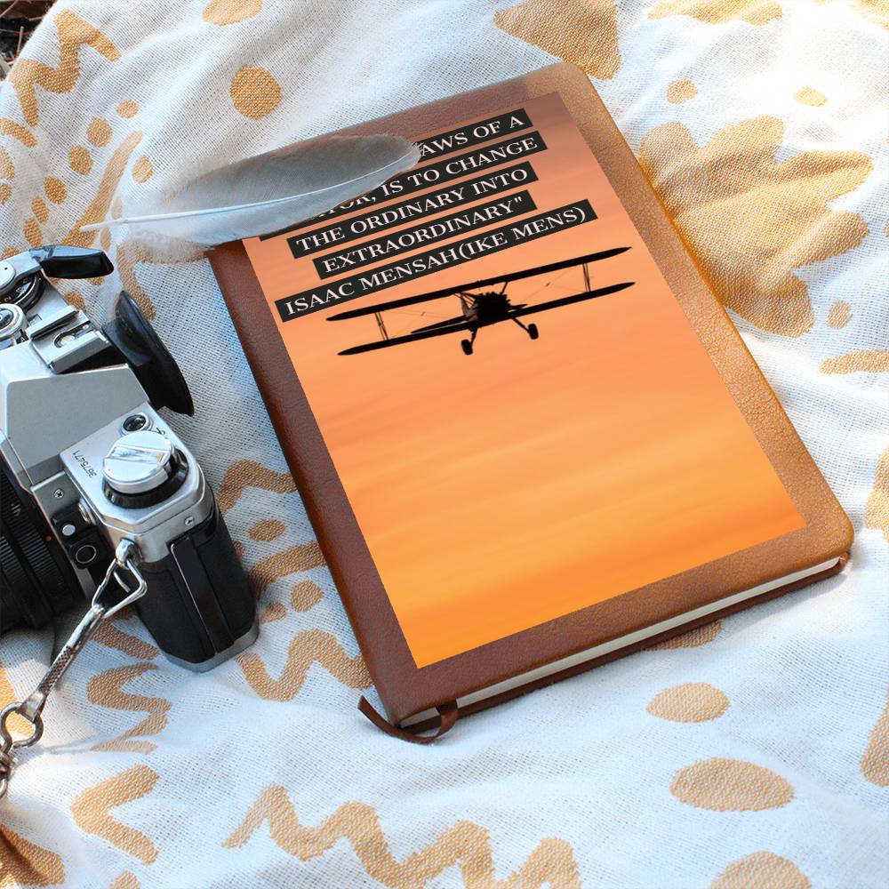 IKE MENS QUOTE GRAPHIC LEATHER  JOURNAL