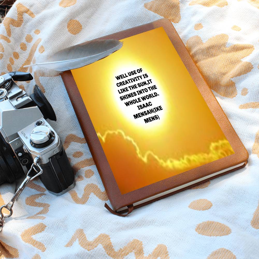 IKE MENS QUOTE GRAPHIC LEATHER JOURNAL