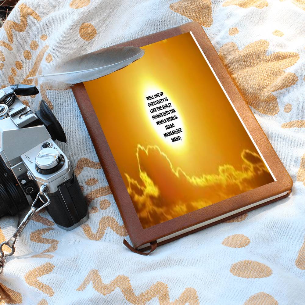 IKE MENS QUOTE GRAPHIC LEATHER  JOURNAL