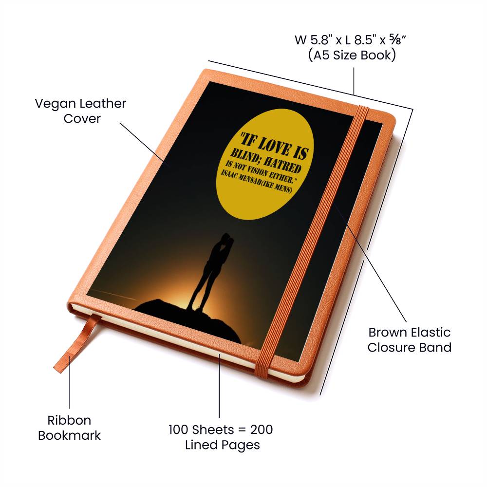 IKE MENS QUOTE GRAPHIC  LEATHER JOURNAL