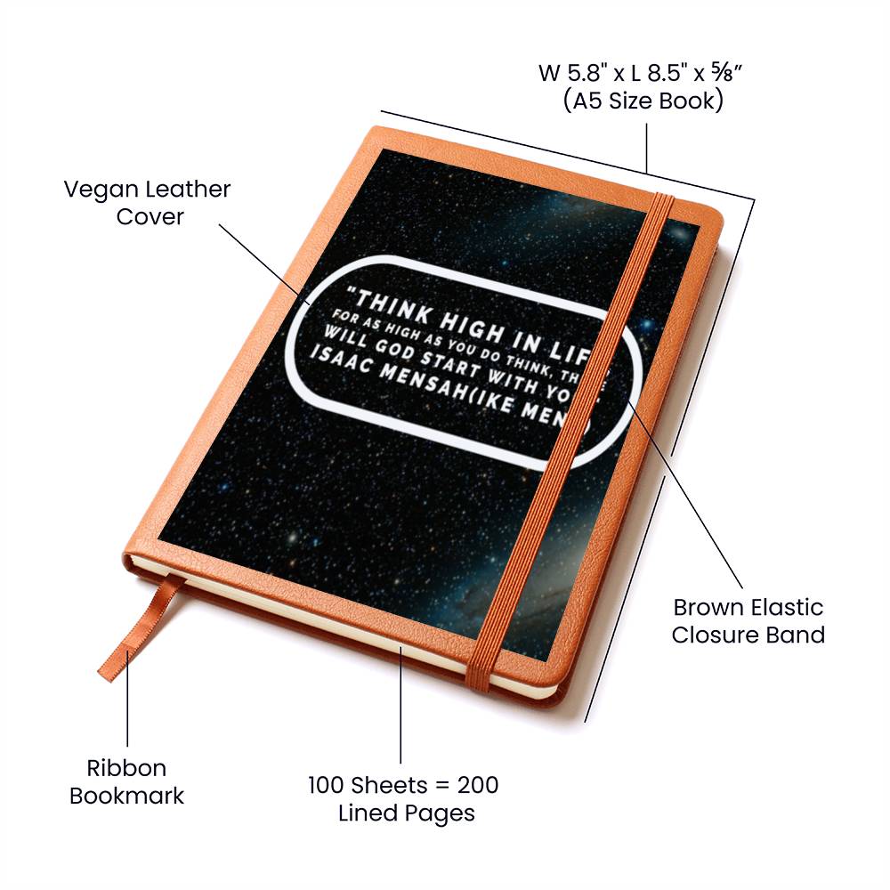 IKE MENS QUOTE GRAPHIC  LEATHER JOURNAL