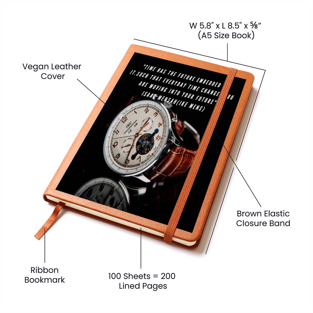 IKE MENS QUOTE GRAPHIC LEATHER JOURNAL